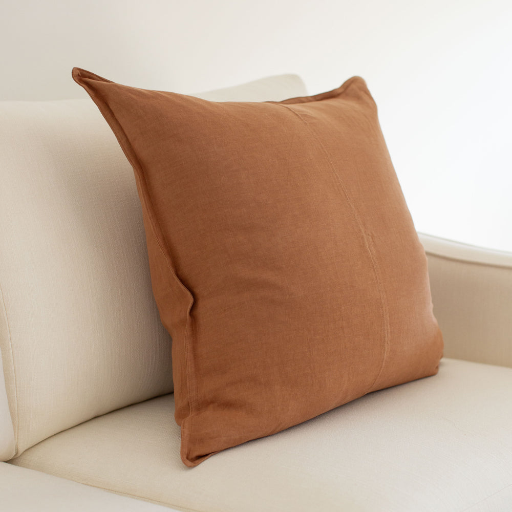 Everyday Linen Cushion Amber 60x60cm