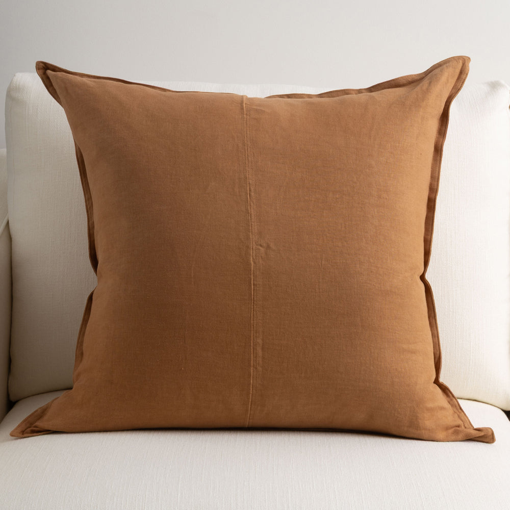 Everyday Linen Cushion Amber 60x60cm