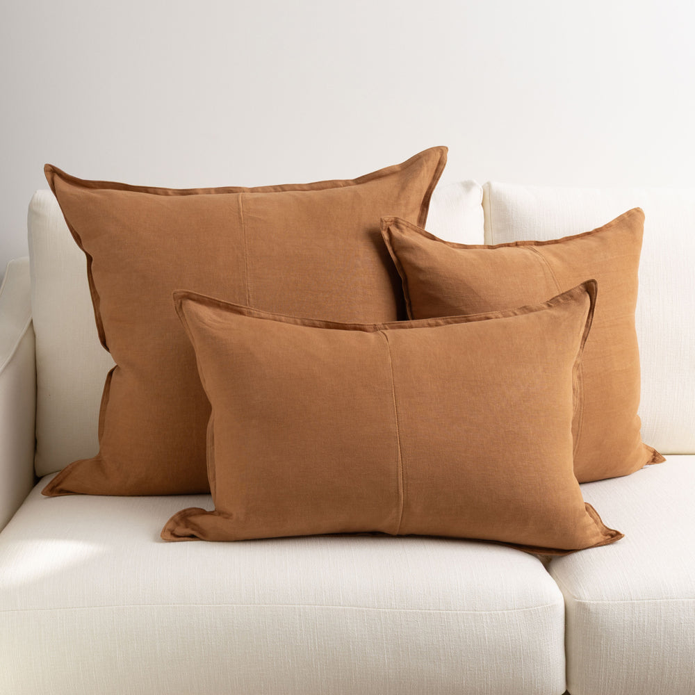 Everyday Linen Cushion Amber 60x60cm