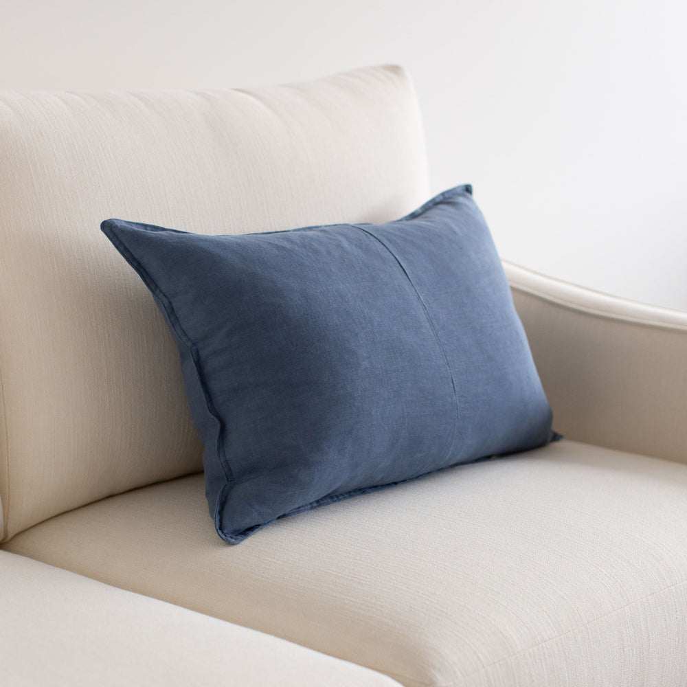 Everyday Linen Cushion French Blue 40x60cm