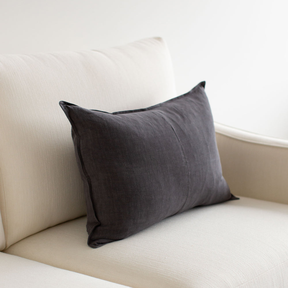 Everyday Linen Cushion Pewter 40x60cm