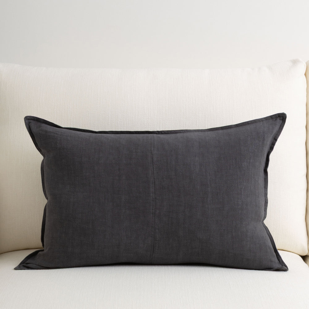 Everyday Linen Cushion Pewter 40x60cm