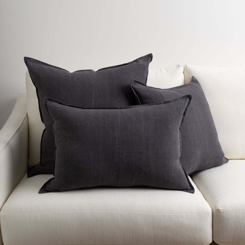 Everyday Linen Cushion Pewter 40x60cm