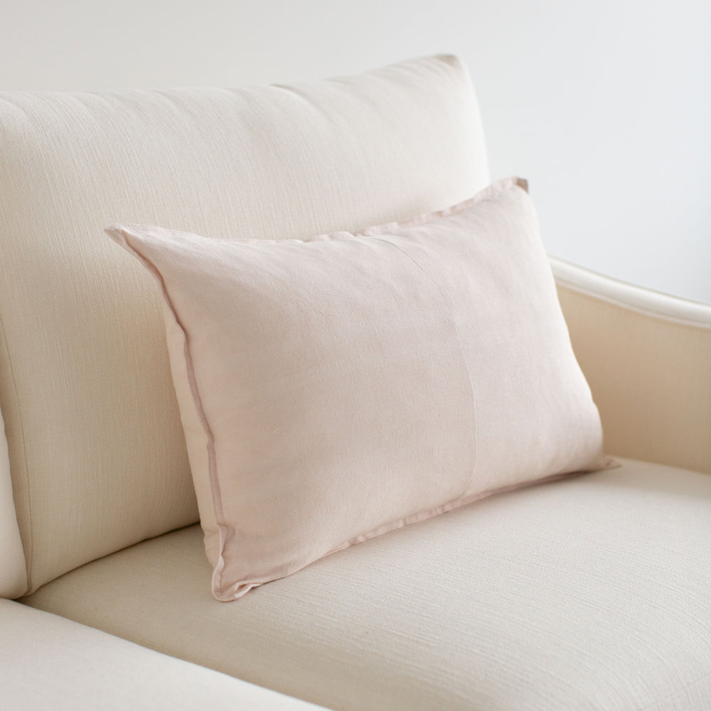 Everyday Linen Cushion Blush 40x60cm