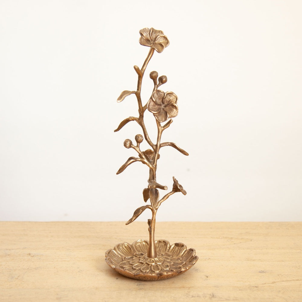 Fleur Brass Jewellery Stand