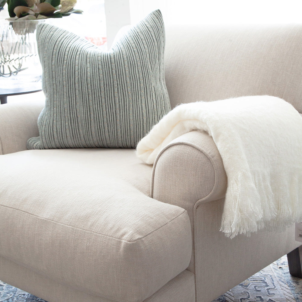 Fringe Throw Blanket Off White