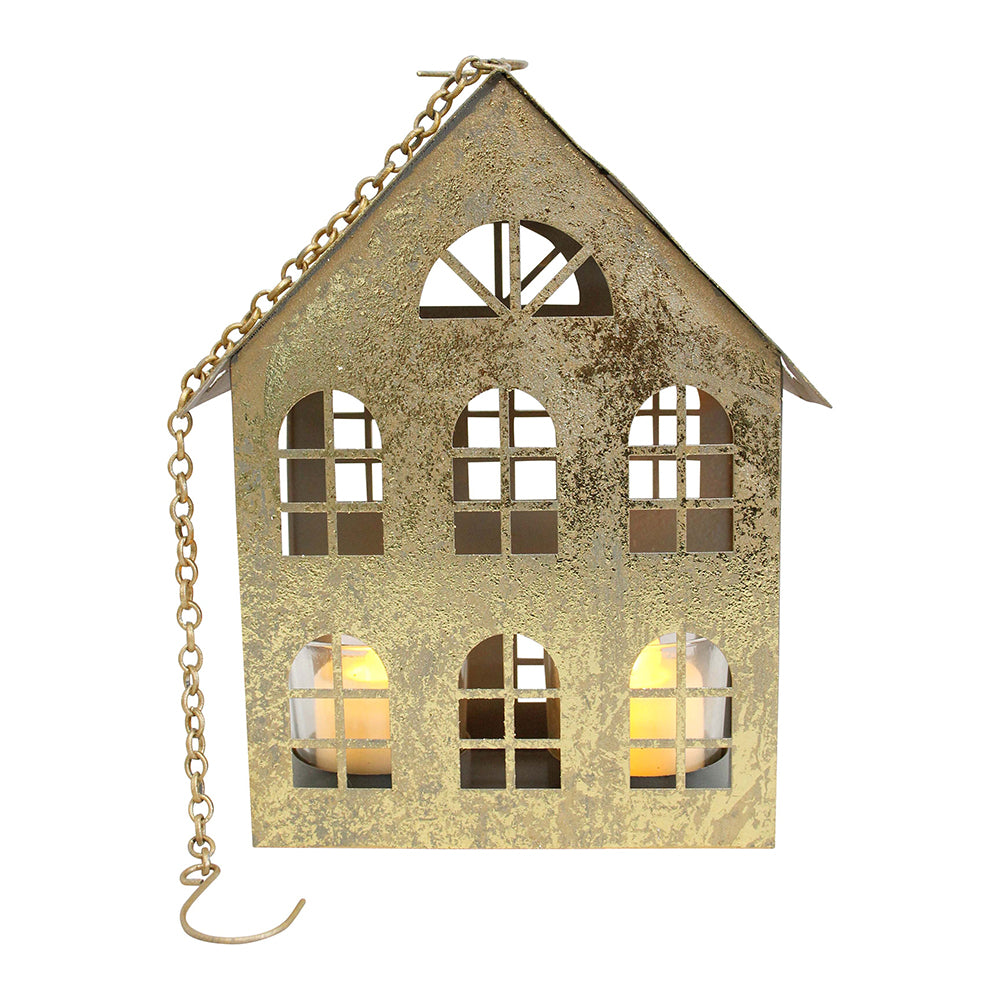 Gold House Tealight Holder