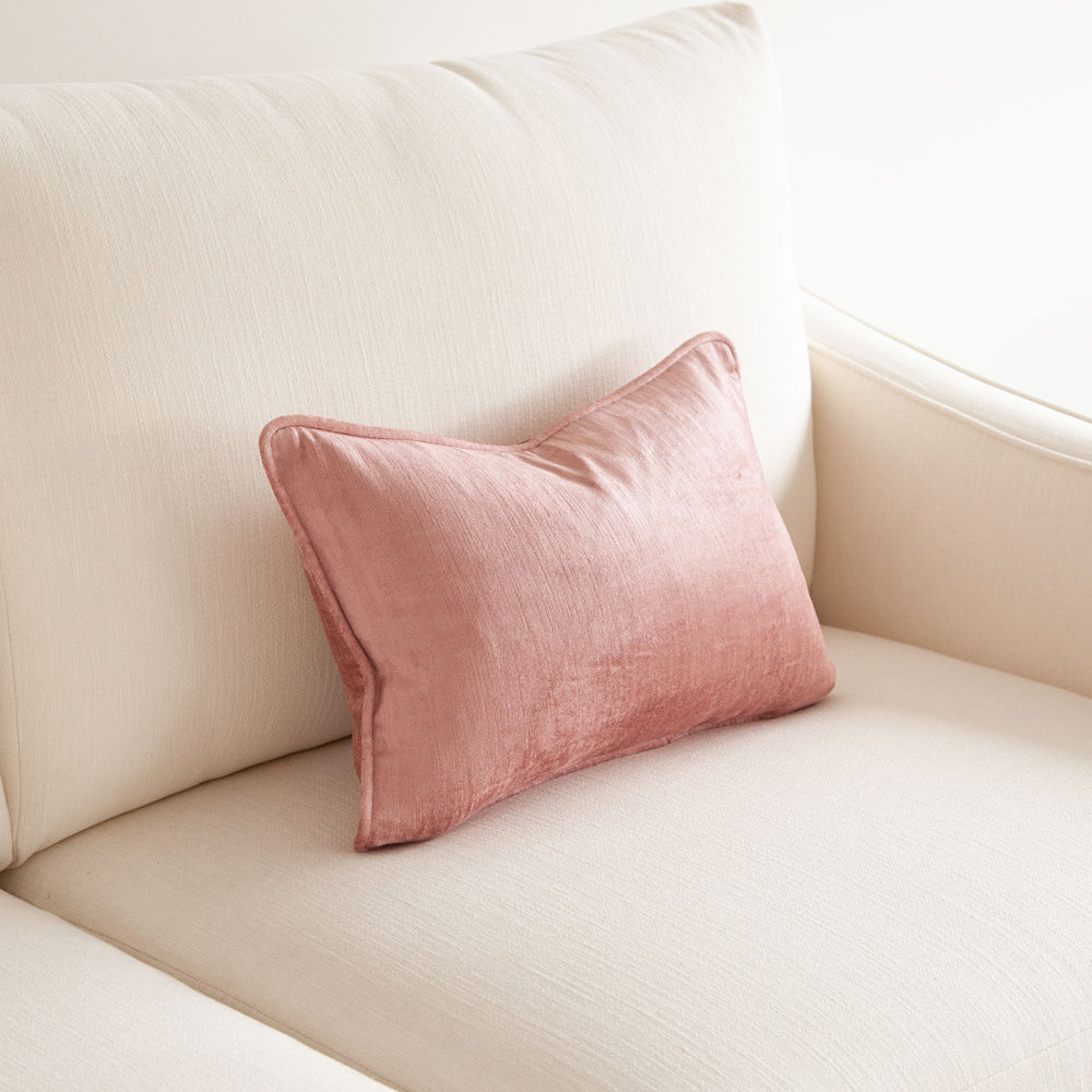 Crushed Velvet Cushion Guava 30x45cm