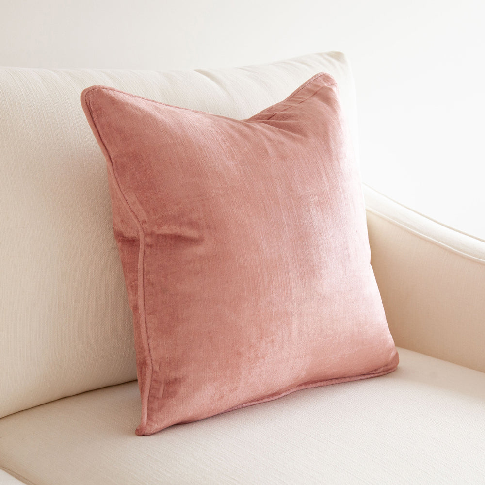 Crushed Velvet Cushion Guava 50x50cm