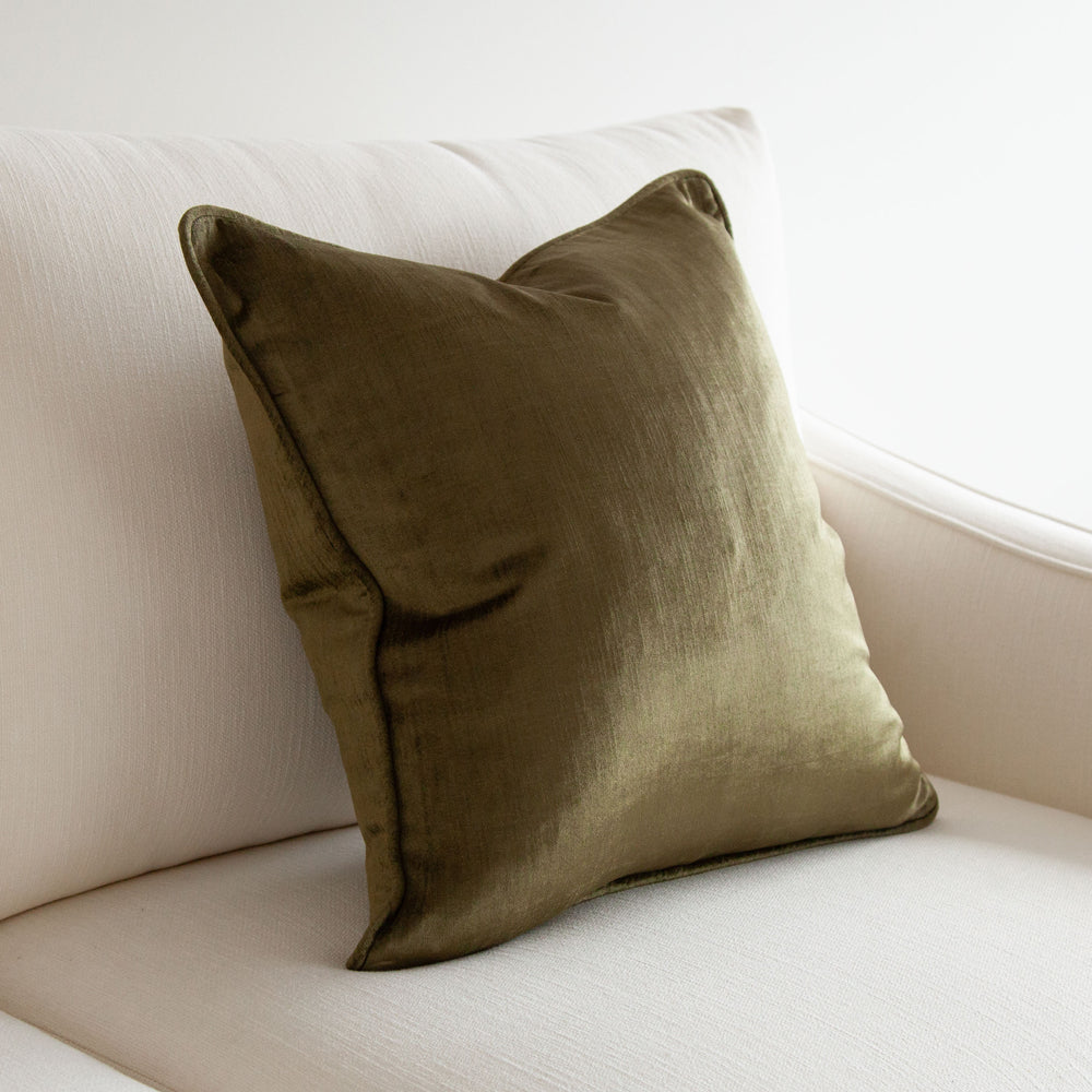 Crushed Velvet Cushion Kingston Green 50x50cm