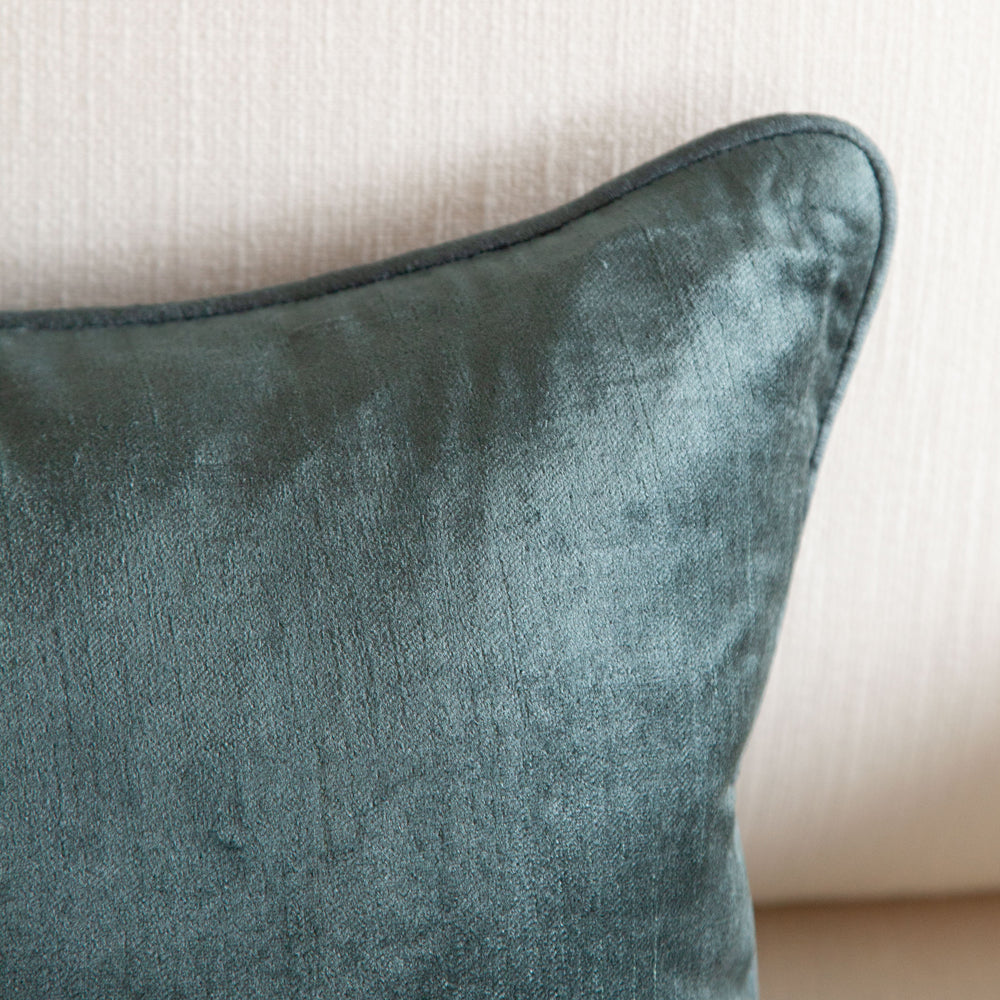 Crushed Velvet Cushion Lake 50x50cm