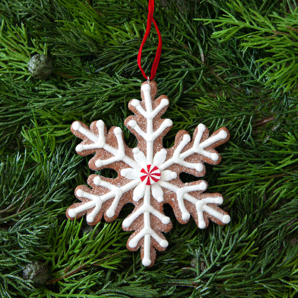 Faux gingerbread Christmas decoration