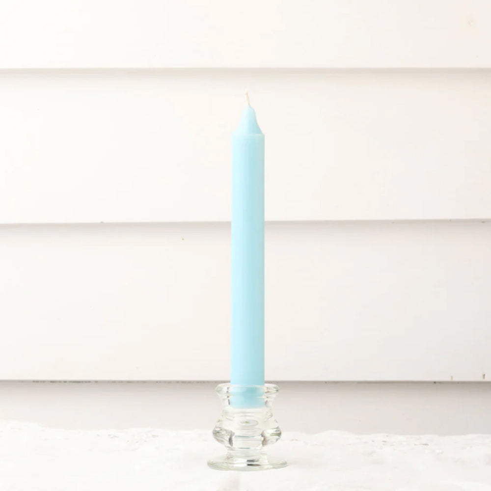 Light blue dinner candle