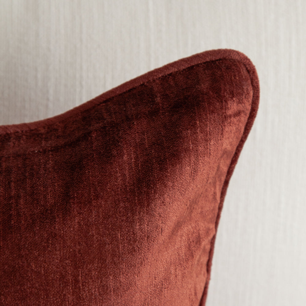Crushed Velvet Cushion Madder 40x60cm
