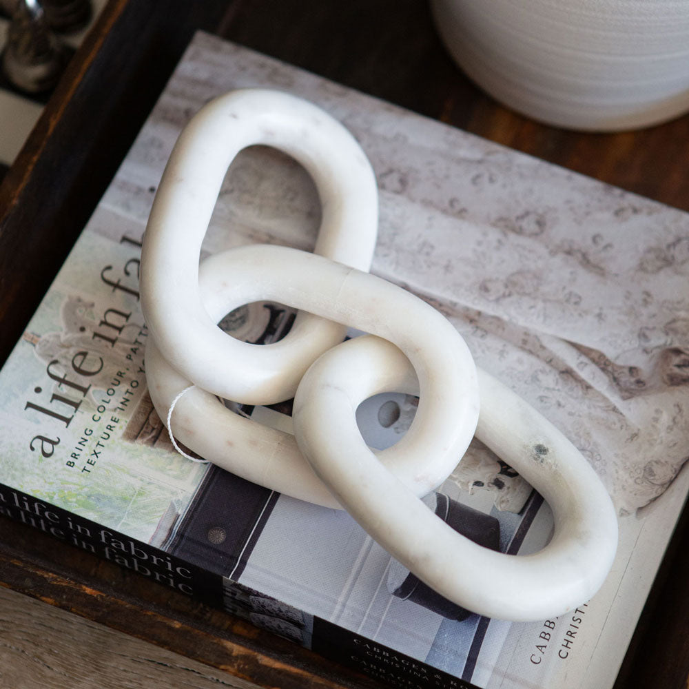 Marble Link Chain Sculpture