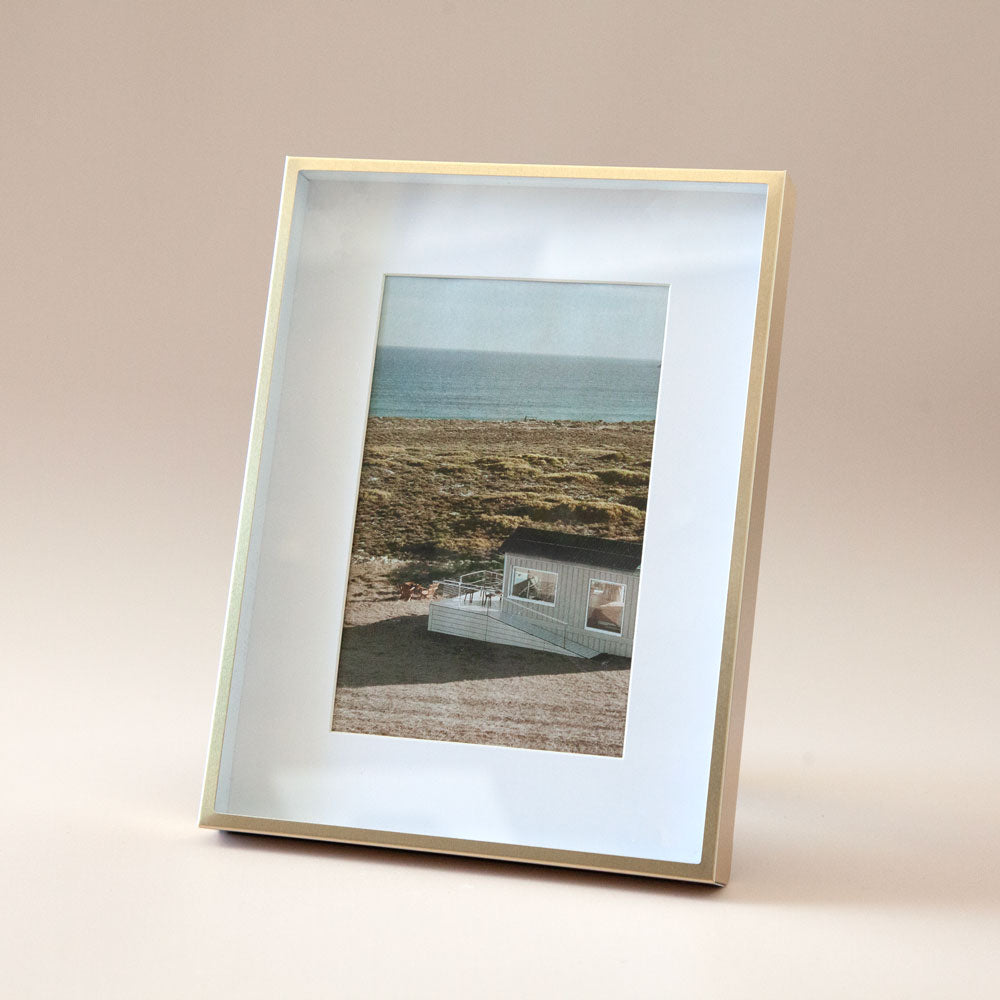 Matte Gold Photo Frame 4x6 by Pepperwhites