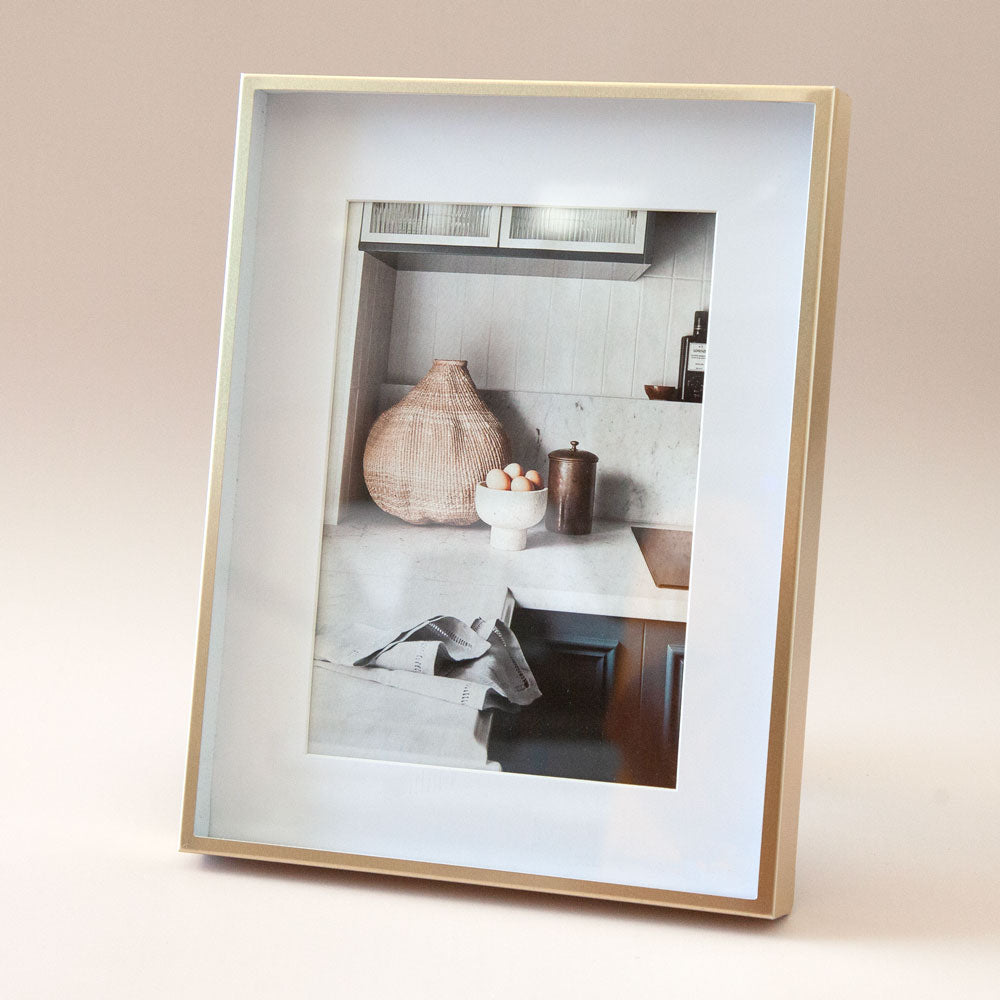 Matte Gold Photo Frame 5x7 by Pepperwhites