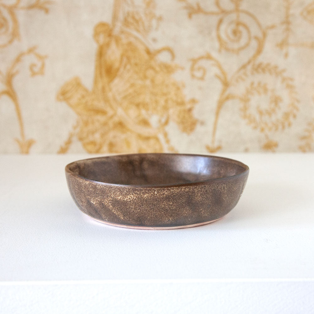 Brown ceramic Mervyn Gers bowl.