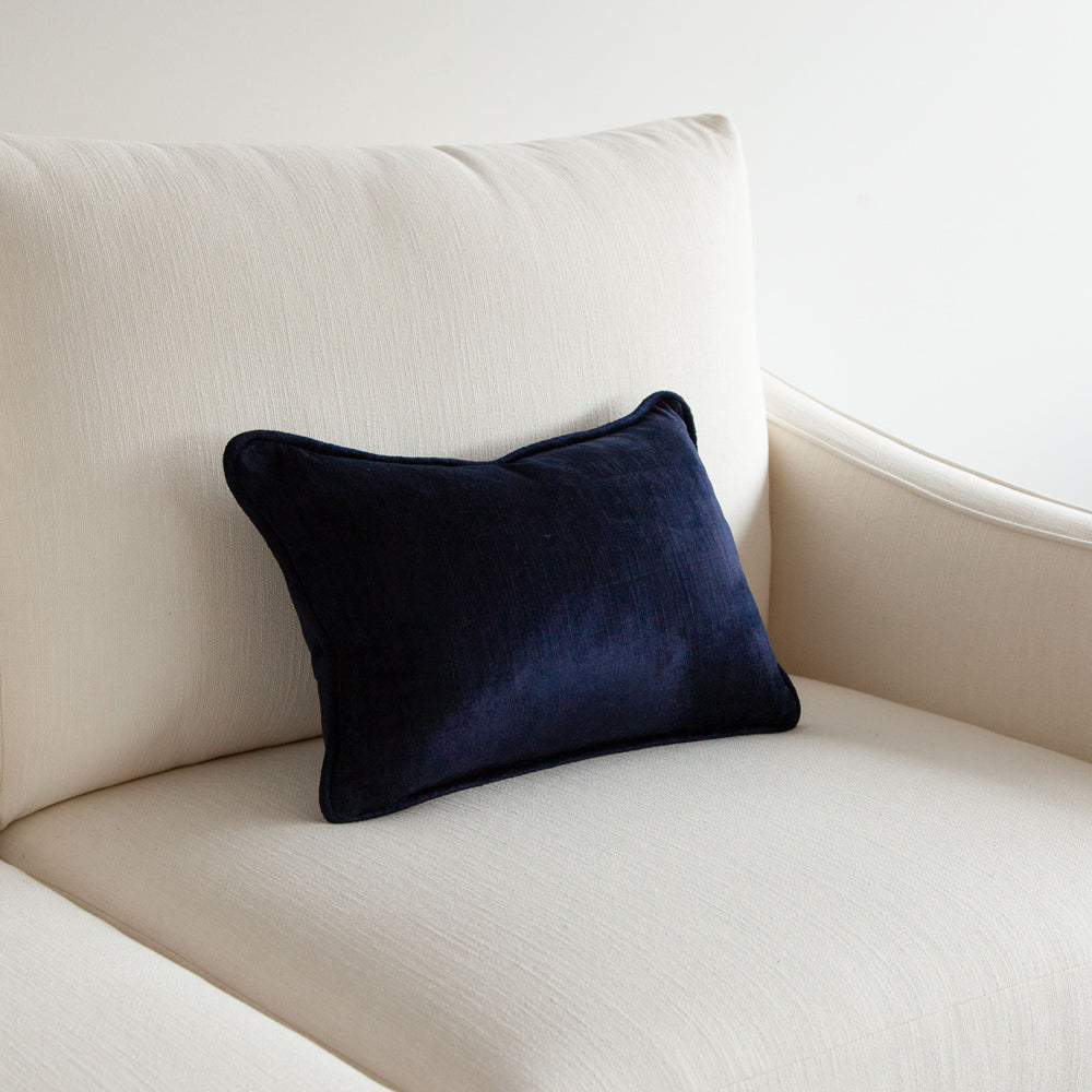 Crushed Velvet Cushion Midnight Blue 30x45cm
