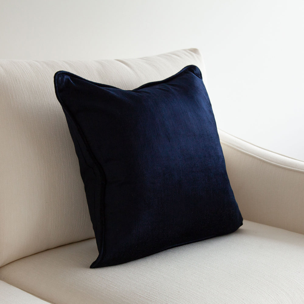 Crushed Velvet Cushion Midnight Blue 50x50cm
