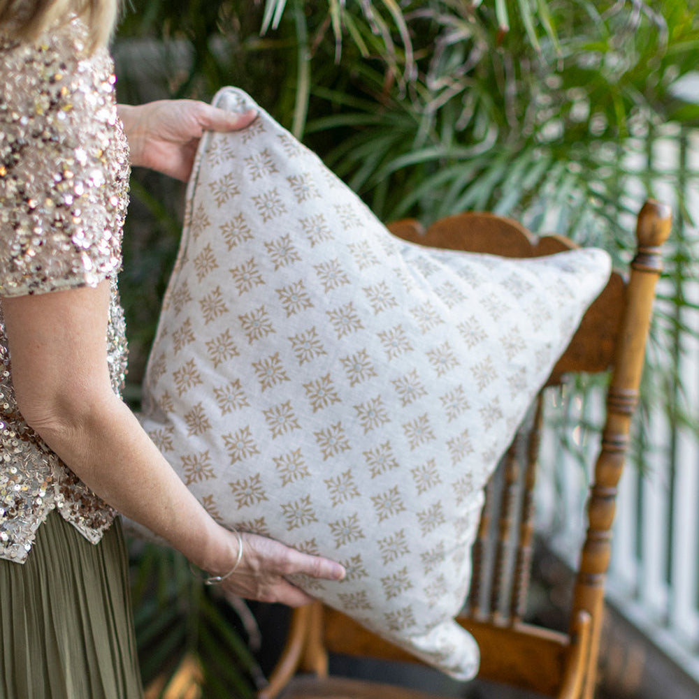 Millmark Antique Blue Gold Cushion 50x50cm