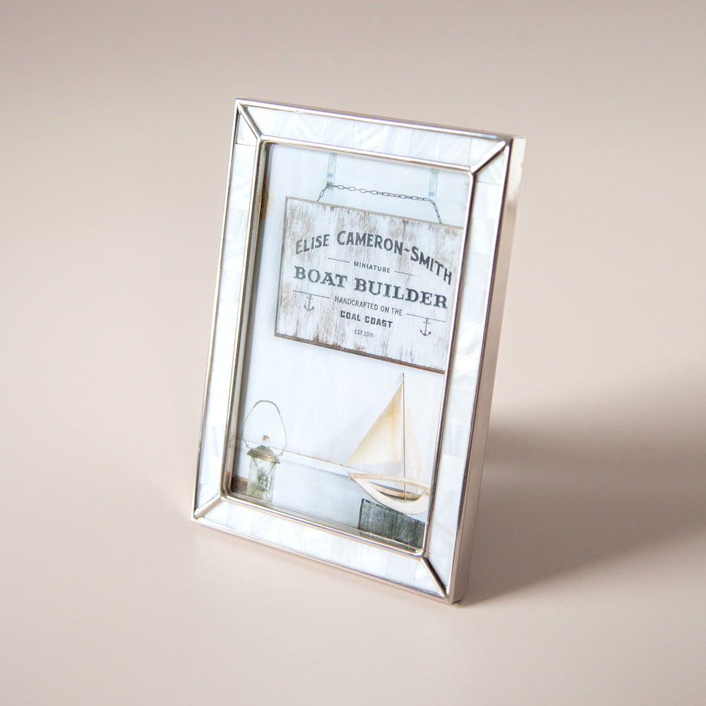 Mother of Pearl Frame Silver