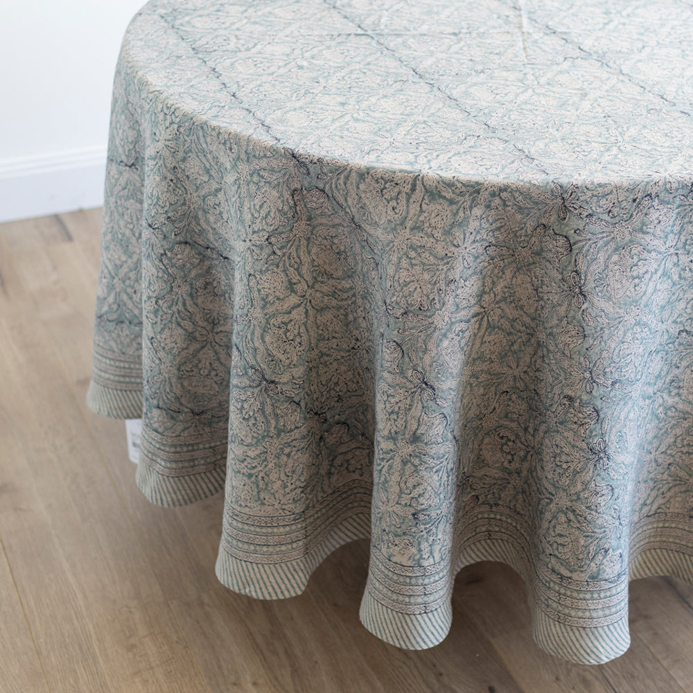 Oceane Round Linen Tablecloth