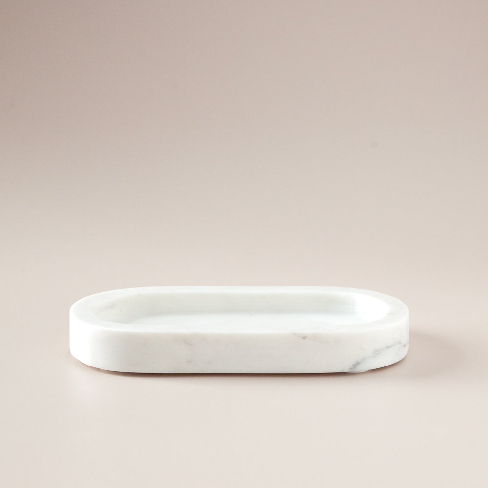 Oval marble tray.