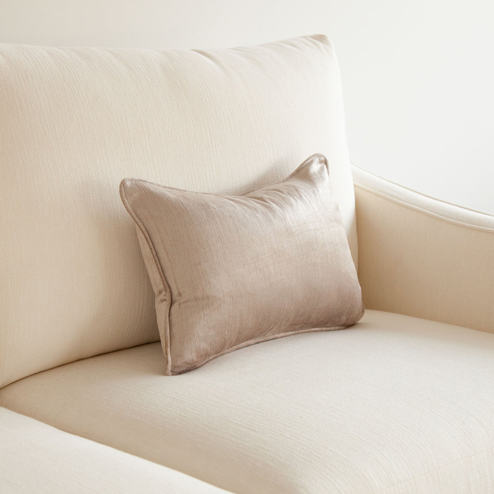 Crushed Velvet Cushion Oyster 30x45cm