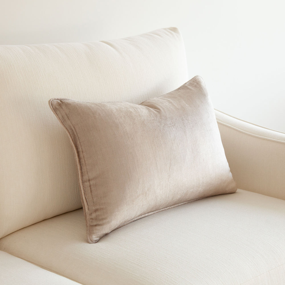 Crushed Velvet Cushion Oyster 40x60cm