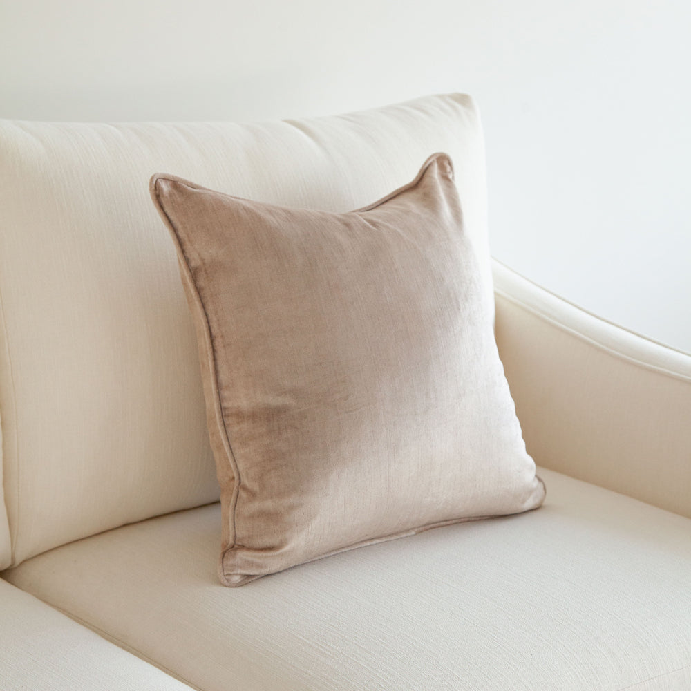 Crushed Velvet Cushion Oyster 50x50cm
