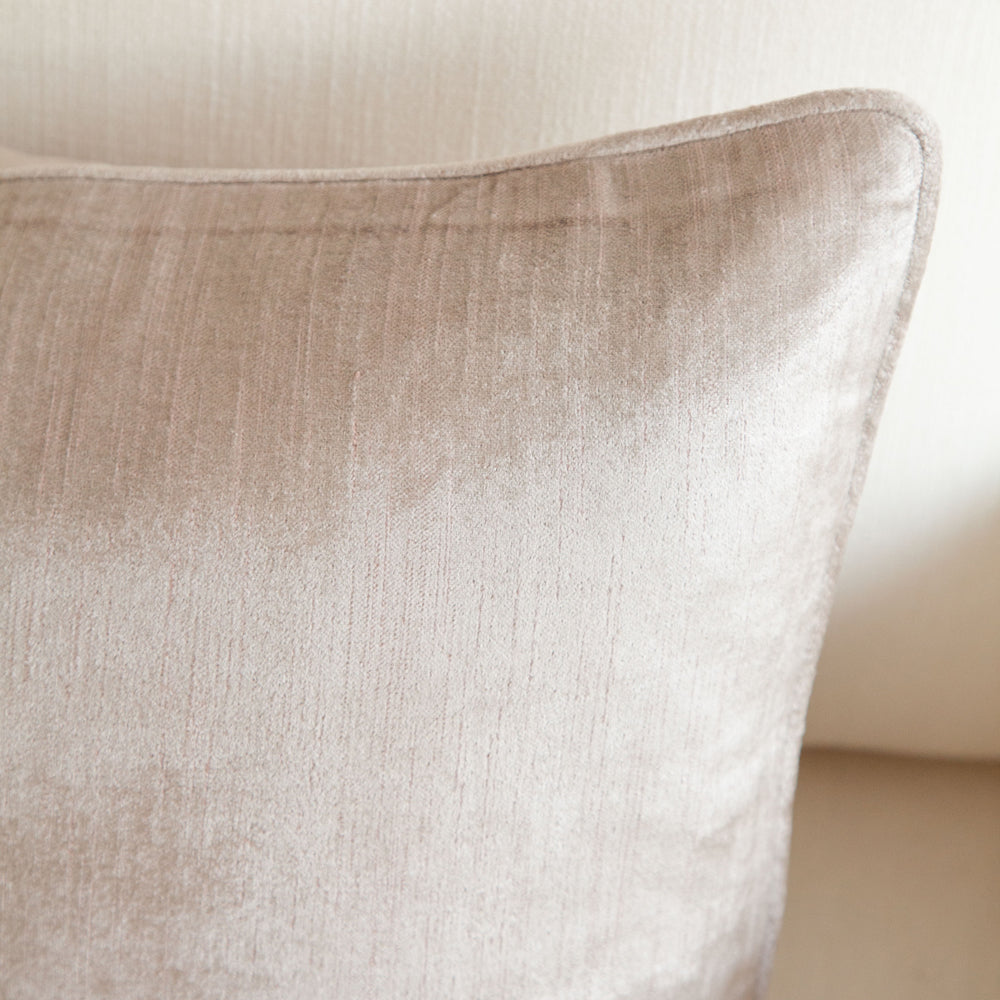 Crushed Velvet Cushion Oyster 30x45cm