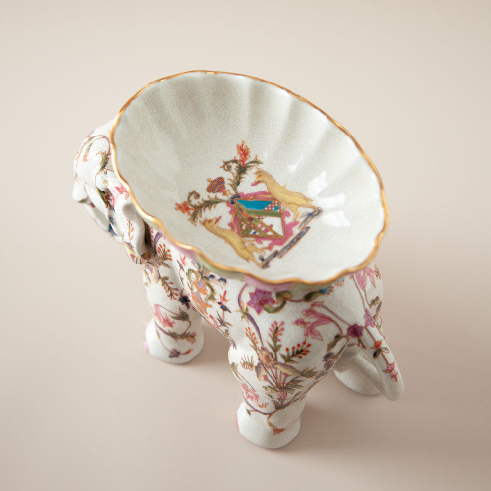 CAM Hand Painted Elephant Ornamental Dish