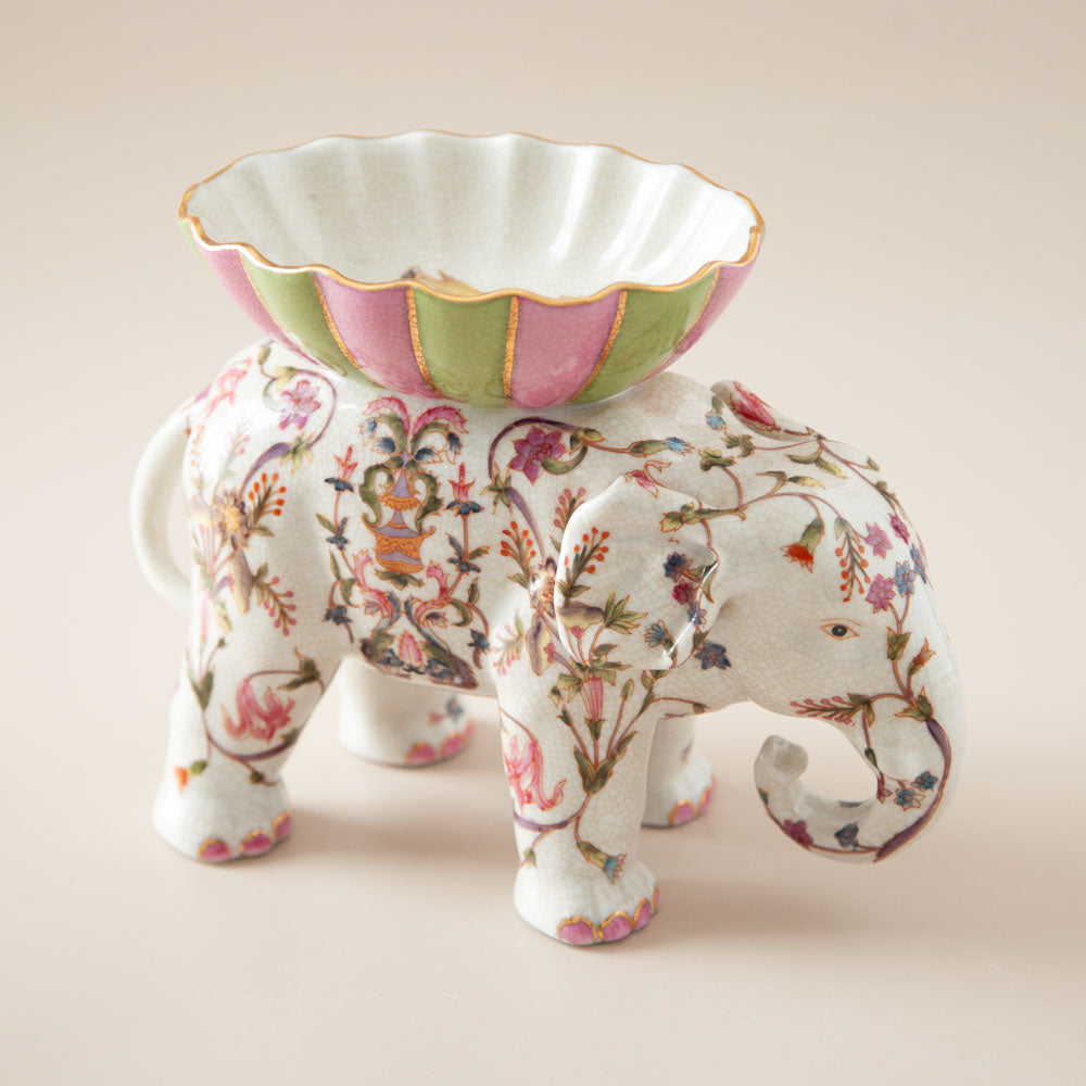 Porcelain Elephant Sculpture