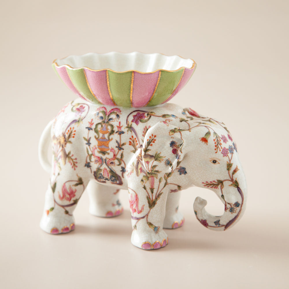 Porcelain Floral Elephant