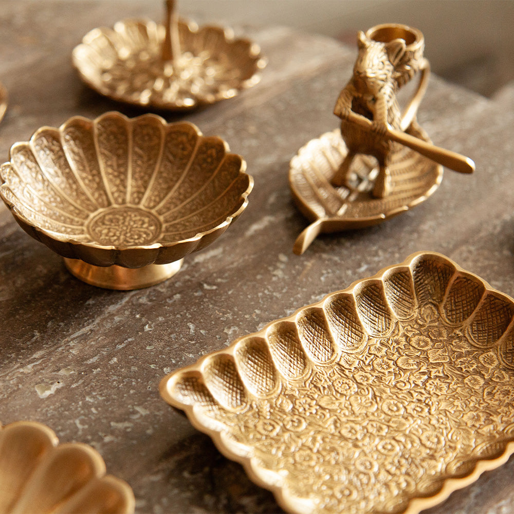 Bramble Brass Candle Holder