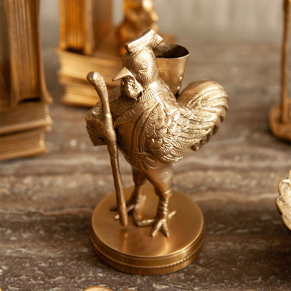 Rocky Brass Pen Holder