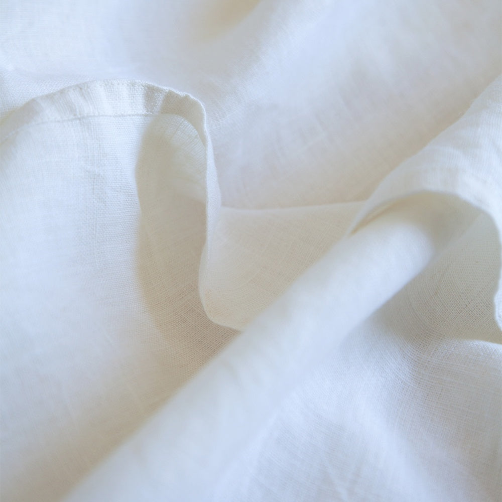 Ivory White Linen Tablecloth
