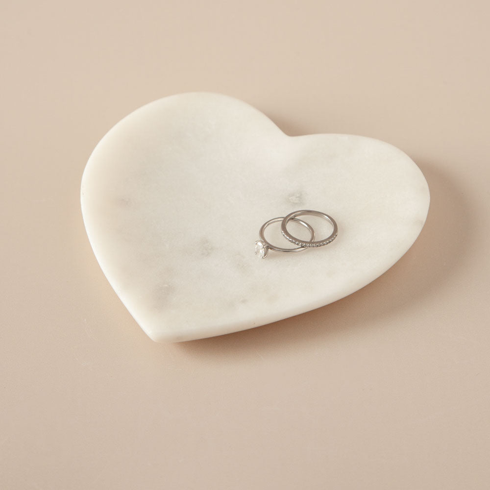 Marble Heart Trinket Dish