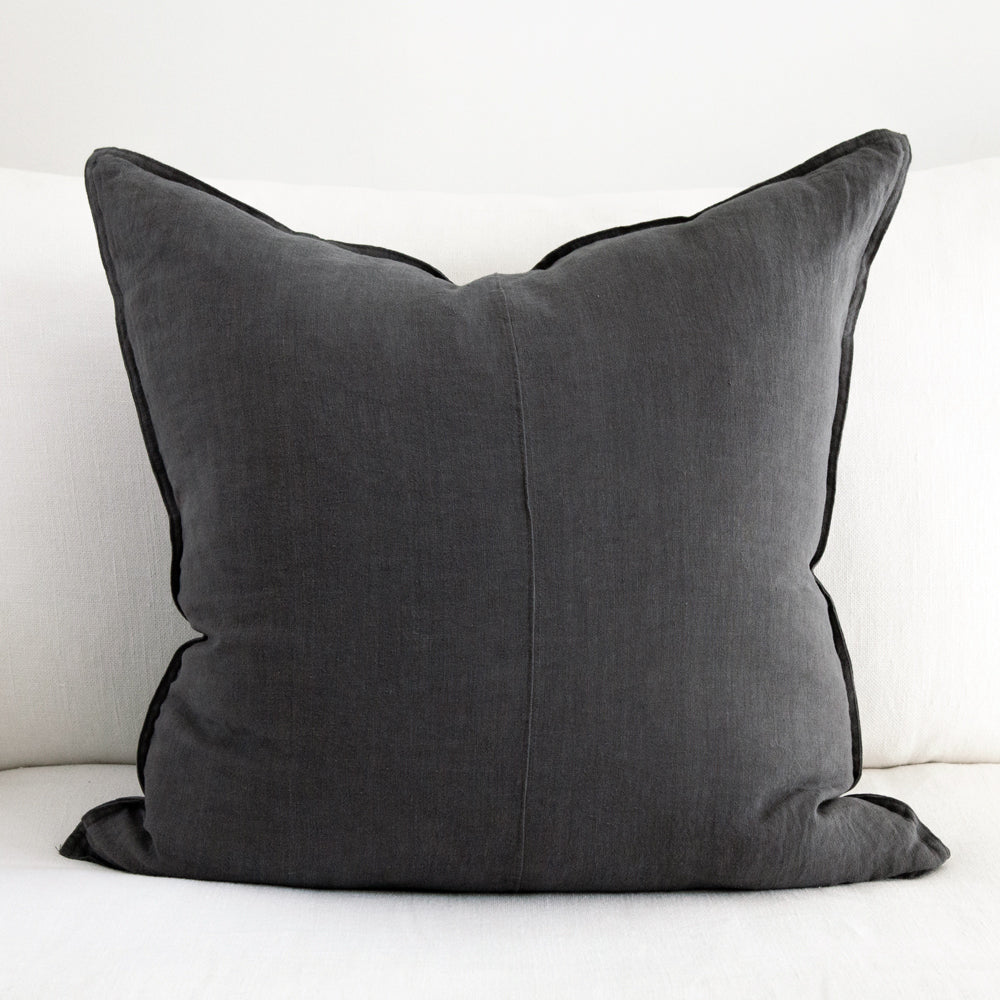 Everyday Linen Cushion Pewter 60x60cm