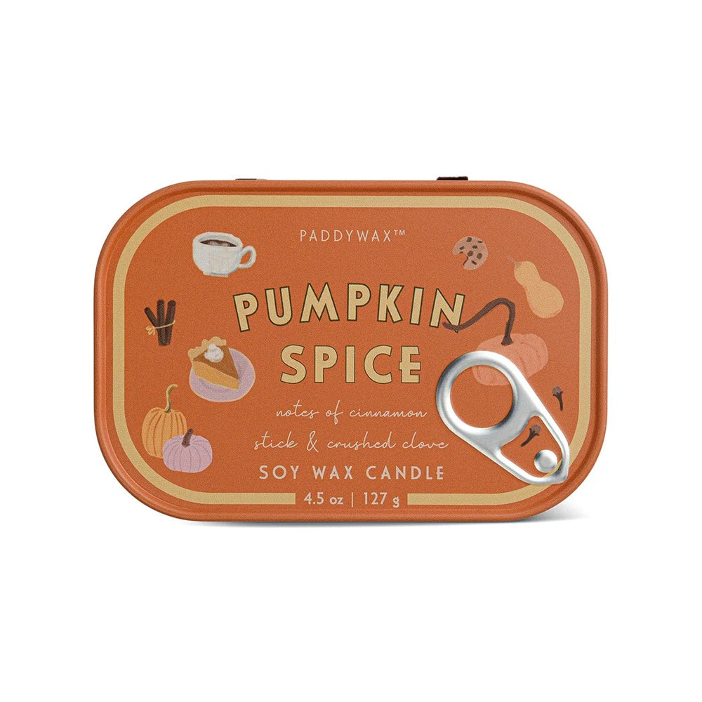 Seasonal Scented Candle in Decorative Tin - Pumpkin Spice