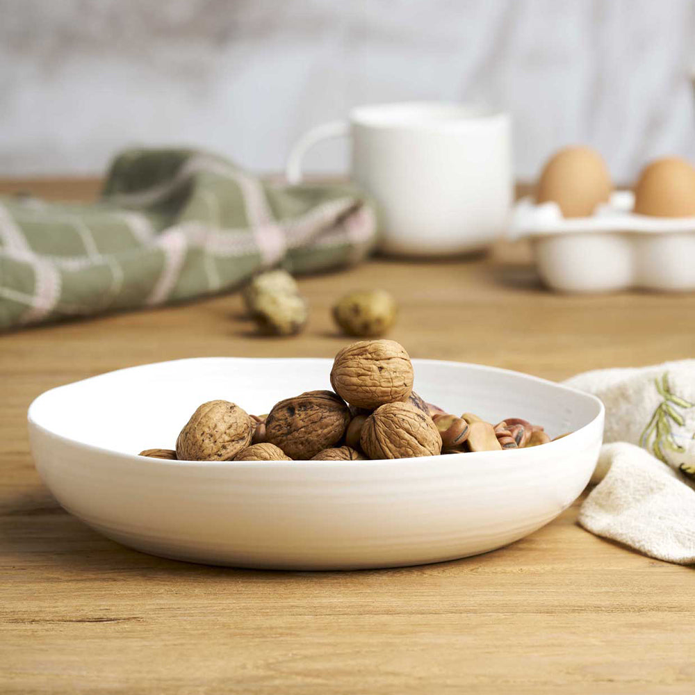 Shallow White Serving Bowl 24cm