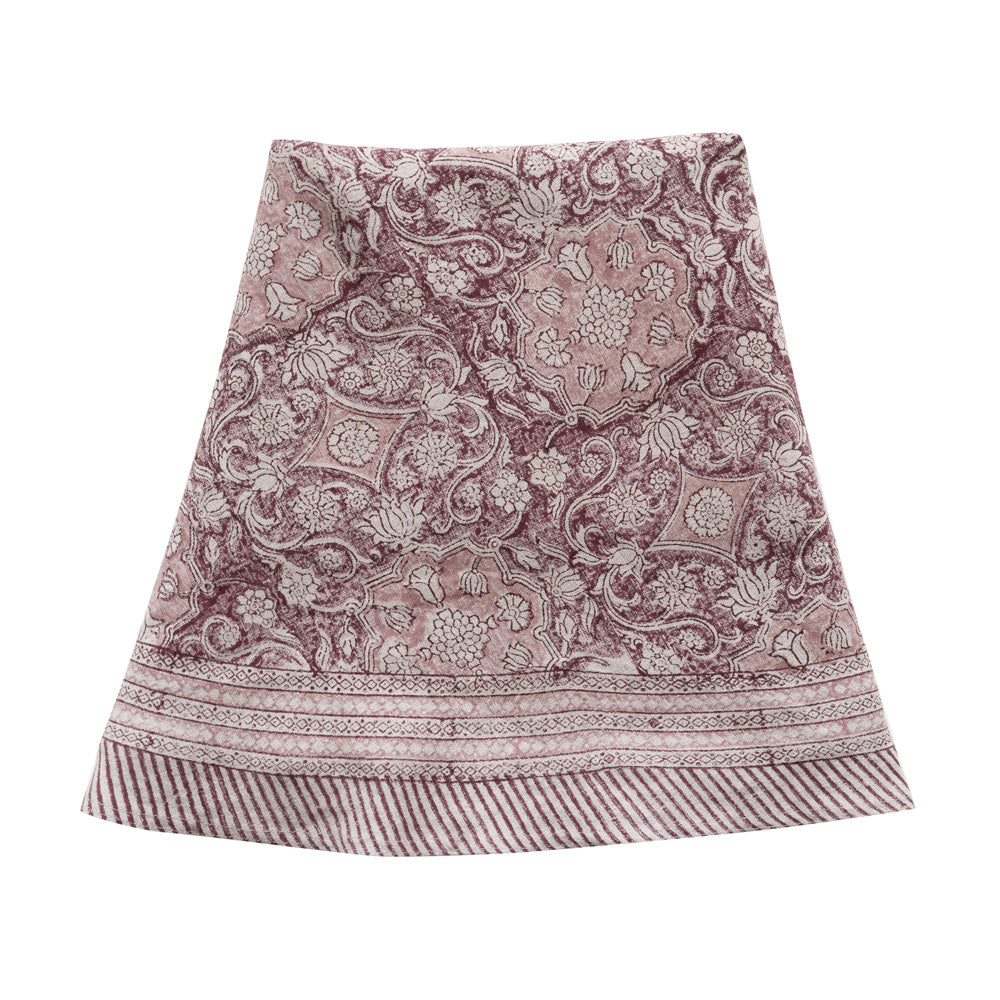 Rosetta Block Printed Tablecloth Round