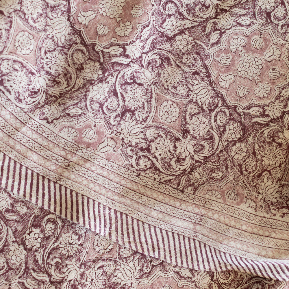 Rosetta Block Printed Tablecloth Round
