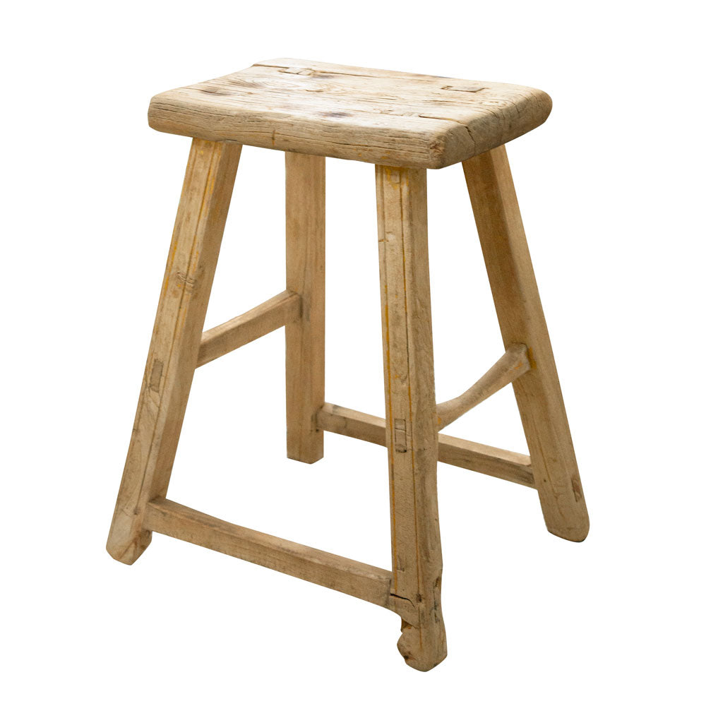 Rustic Rectangular Vintage Stool - Living or Bathroom | Pepperwhites ...