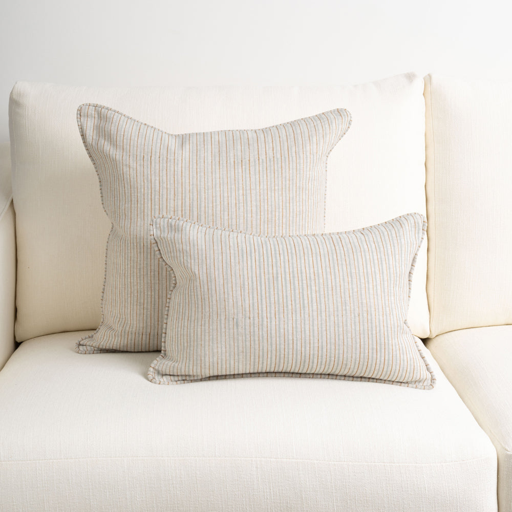 Savile Antique Blue Gold Cushion 50x50cm