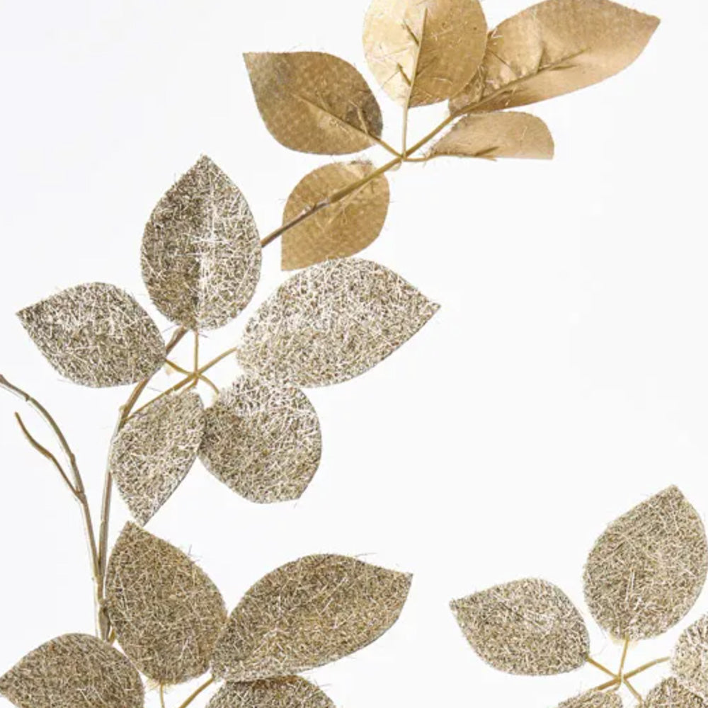 Schefflera Leaf Metallic Spray