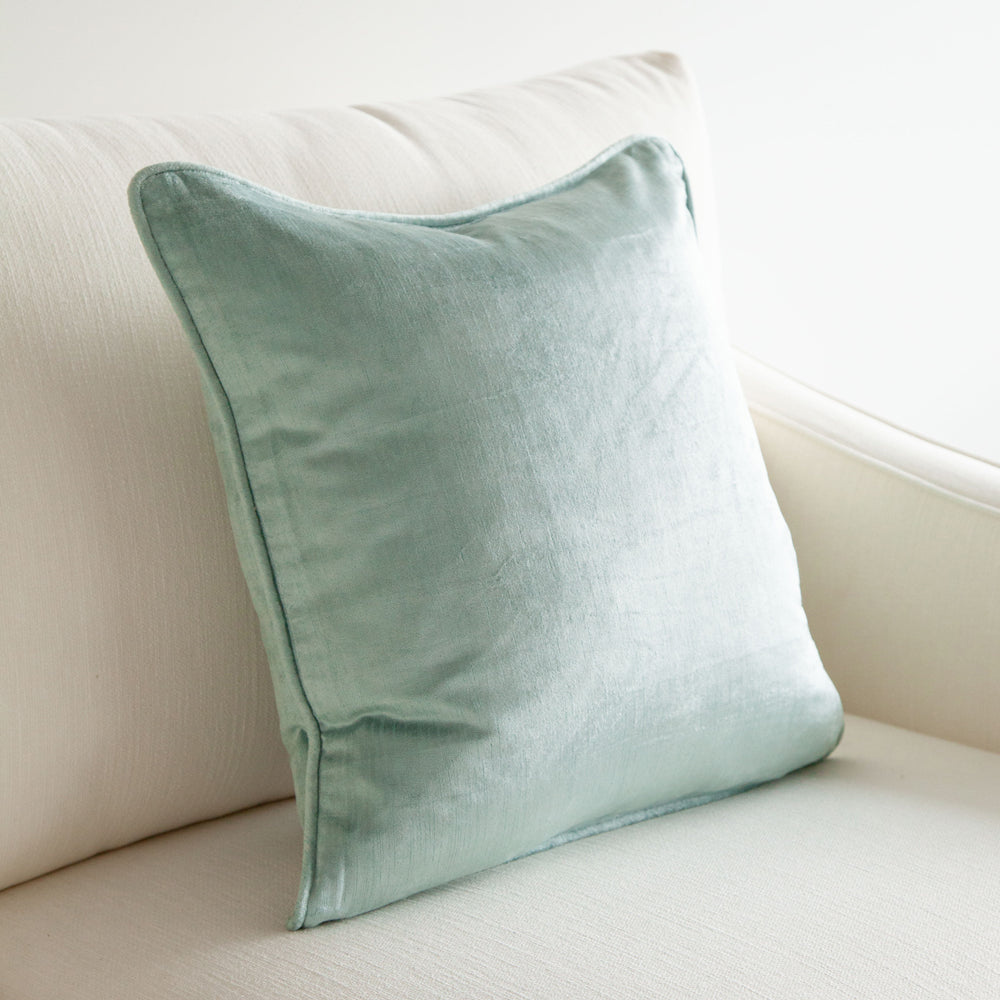 Crushed Velvet Cushion Sea Mist 50x50cm