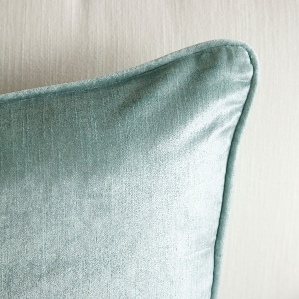 Crushed Velvet Cushion Sea Mist 40x60cm
