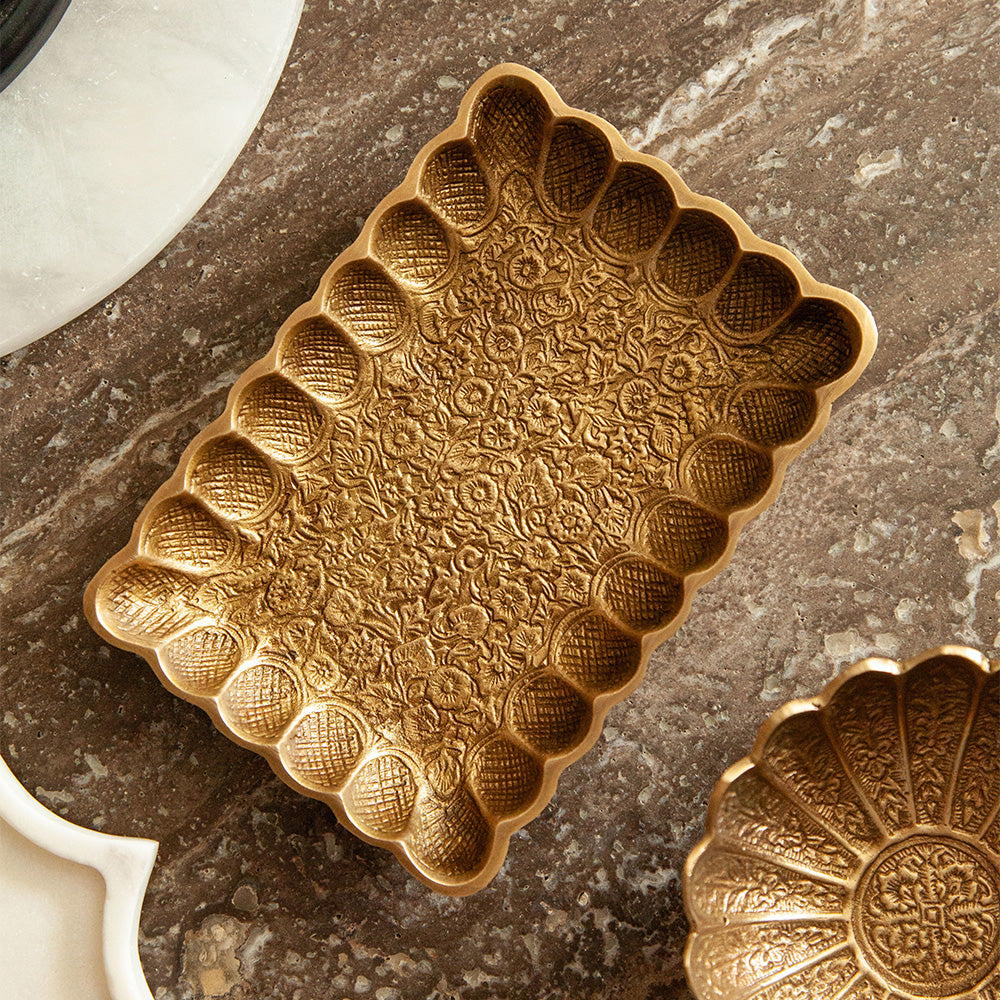 Damask Brass Tray